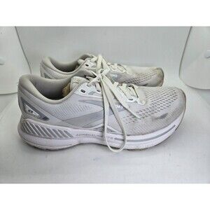 Brooks Adrenaline GTS 23 Shoes Women's 6.5 B White Running Athletic Gym Sneakers